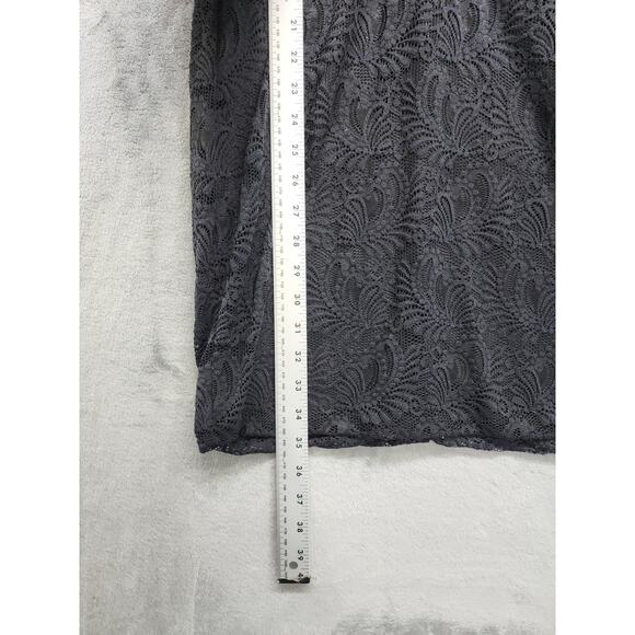 NEW As U Wish AUW Dress Womens L Black Lace V-Neck 3-4 Sleeve Sheath Lined Party - Picture 10 of 11